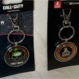 Call of‎ Duty & Atari Keychain Set New Collectible Gaming Key Ring